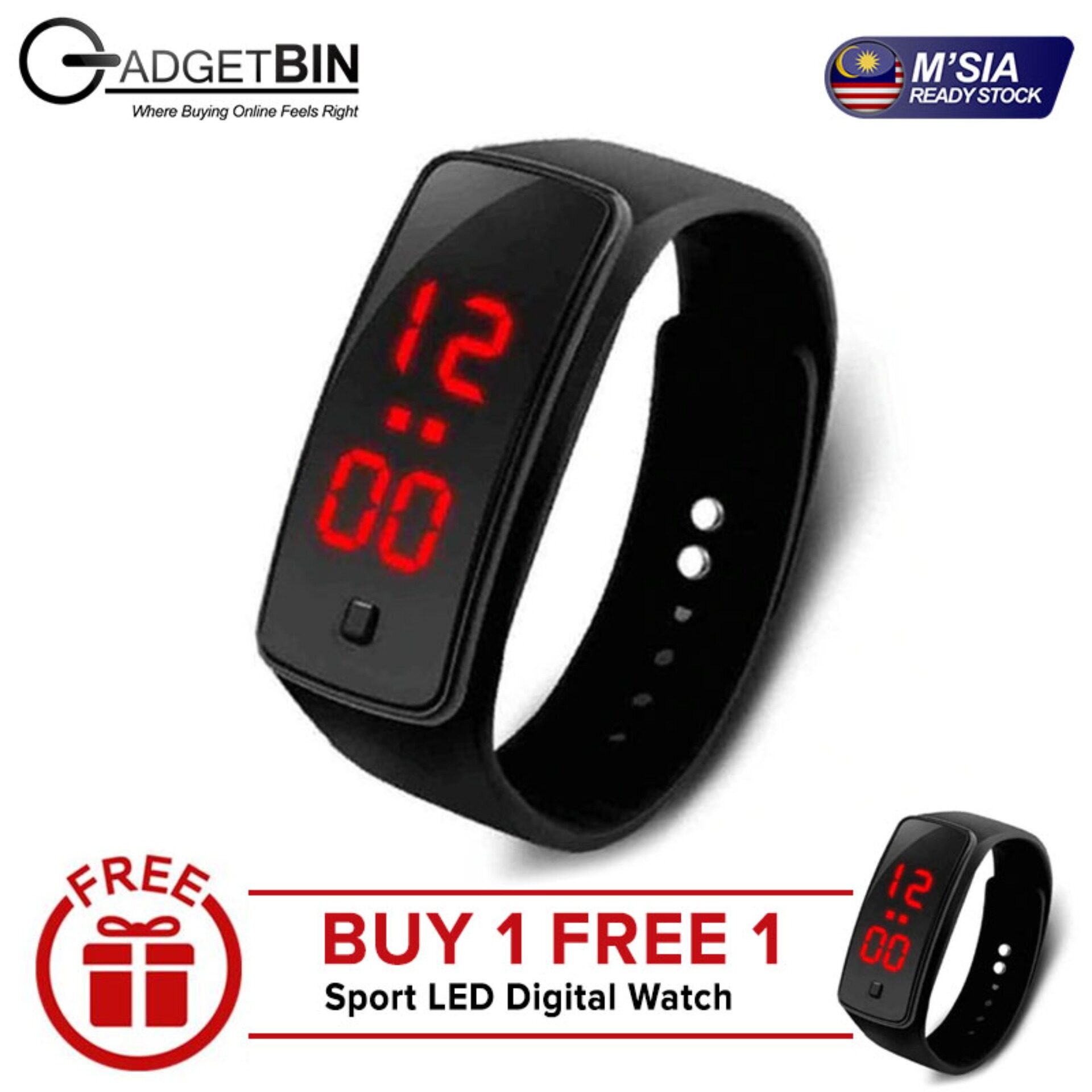 led watch black