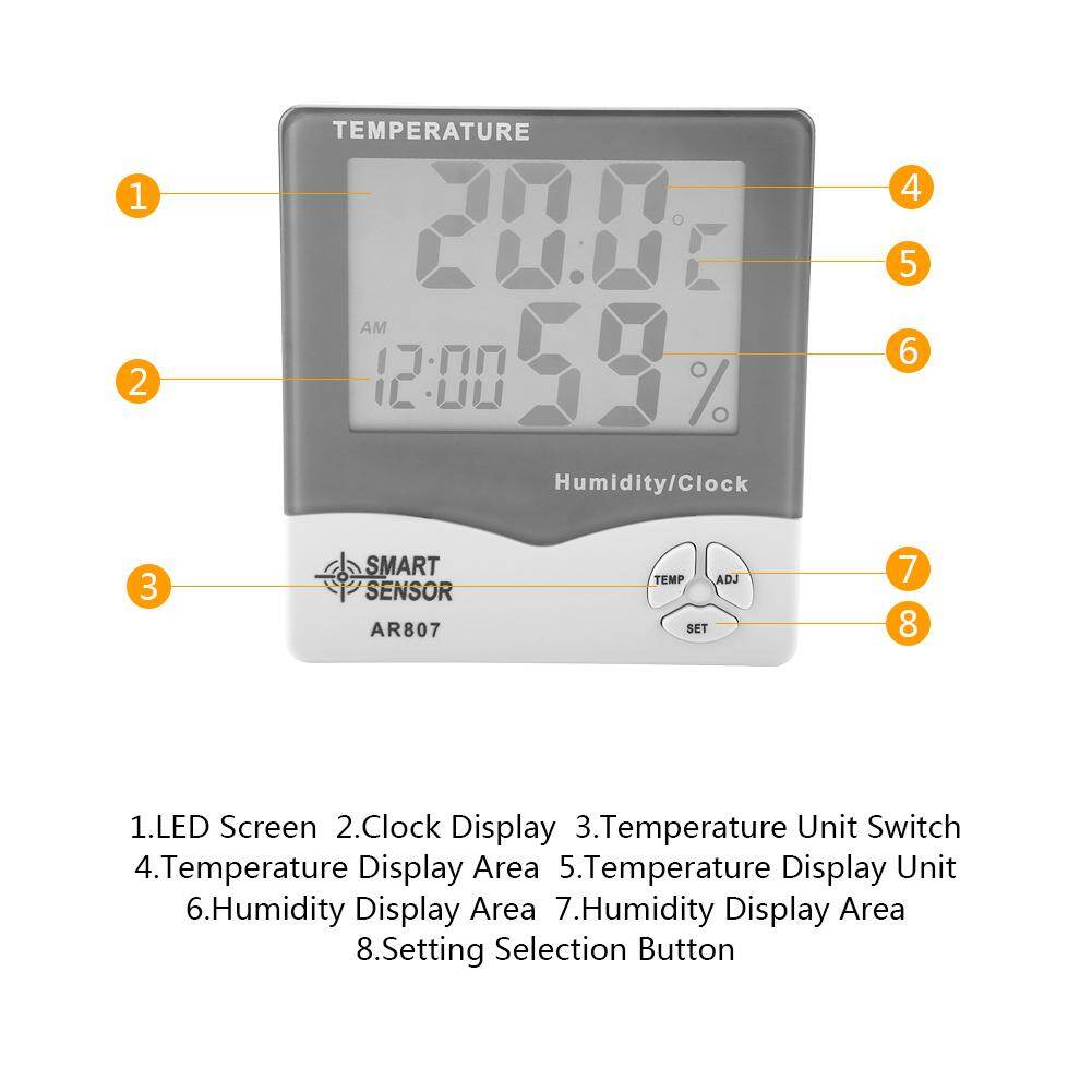 SMART SENSOR AR807 Digital Temperature Humidity Hygrometer Thermometer