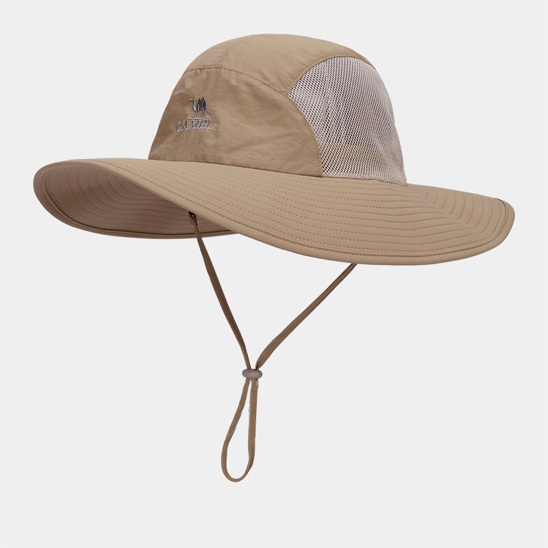 New Fisherman Hat Men's Breathable Sun Hat Outdoor Fishing Hat Sunscreen  Solid Color Big Brim Tourist Cap Women#bgmy9204