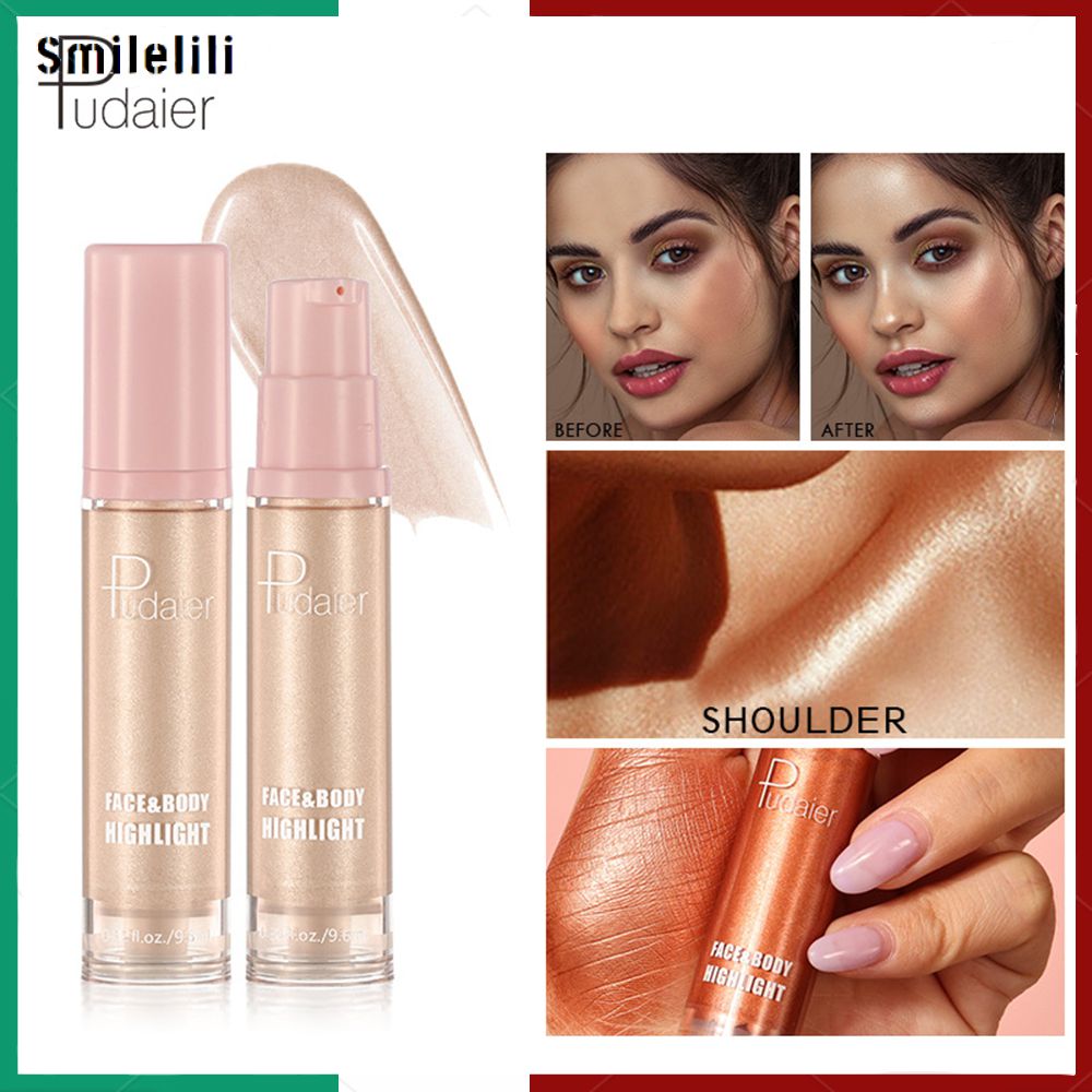 [Smilelili] Pudaier Liquid Highlighter Contouring 8-color Shimmer Illuminator Highlighter Cream For Face Body