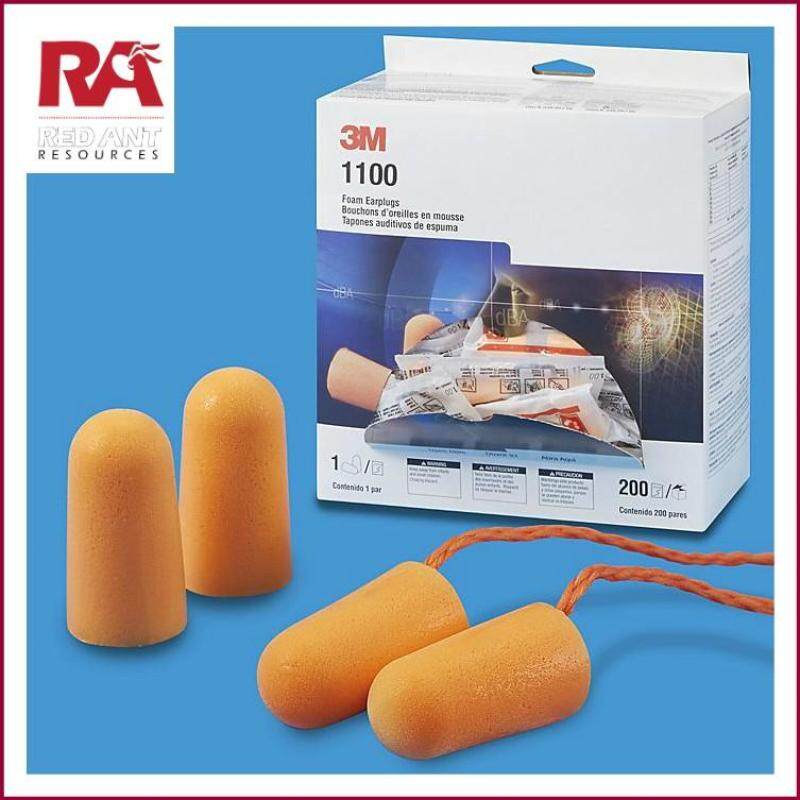 3M 1100 DISPOSABLE EARPLUG (UNCORDED) NRR 29dB (200 PAIRS)