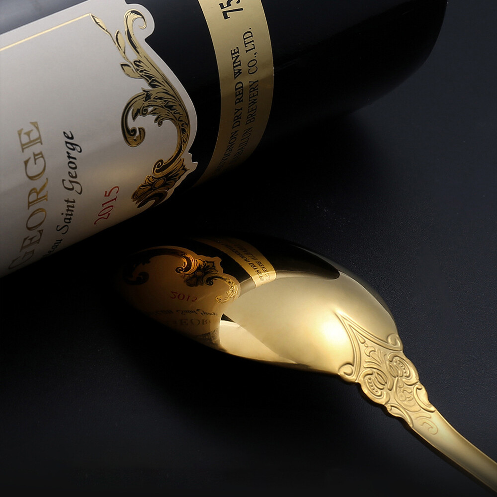 Luxury Tableware Engrave Spoon Fork Stainless Steel Tableware Western Cutlery Western Tableware Retro Tableware
