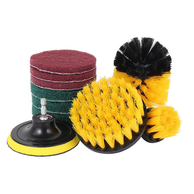 Power 10Pcs Drill Brush Electric Attachment Set Power Scrubber Cleaning carpet Clean