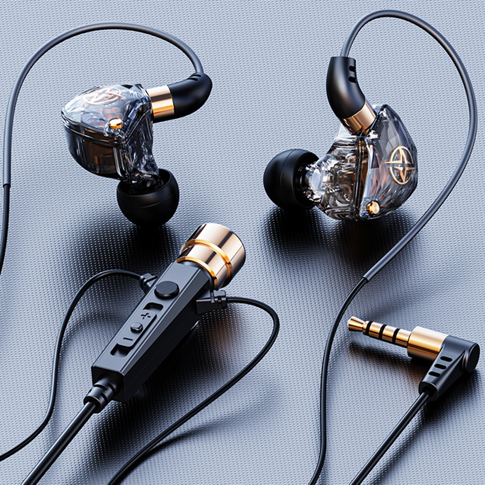 Wired Earphone Universal Noise Reduction 3.5mm L-shaped Plug Dynamic Gaming Headphone with Microphone for Karaoke Professional Earphone Comfortable