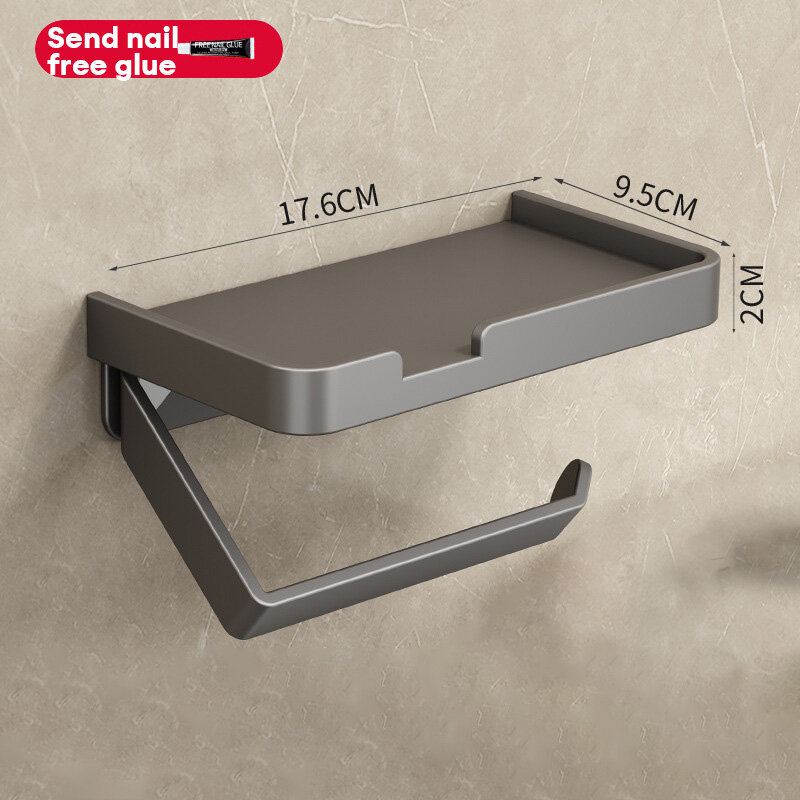 ZUOGUAN Toilet paper towel rack Punch free bathroom mobile phone roll paper storage rack Paper towel box Toilet toilet paper rack Toilet paper rack