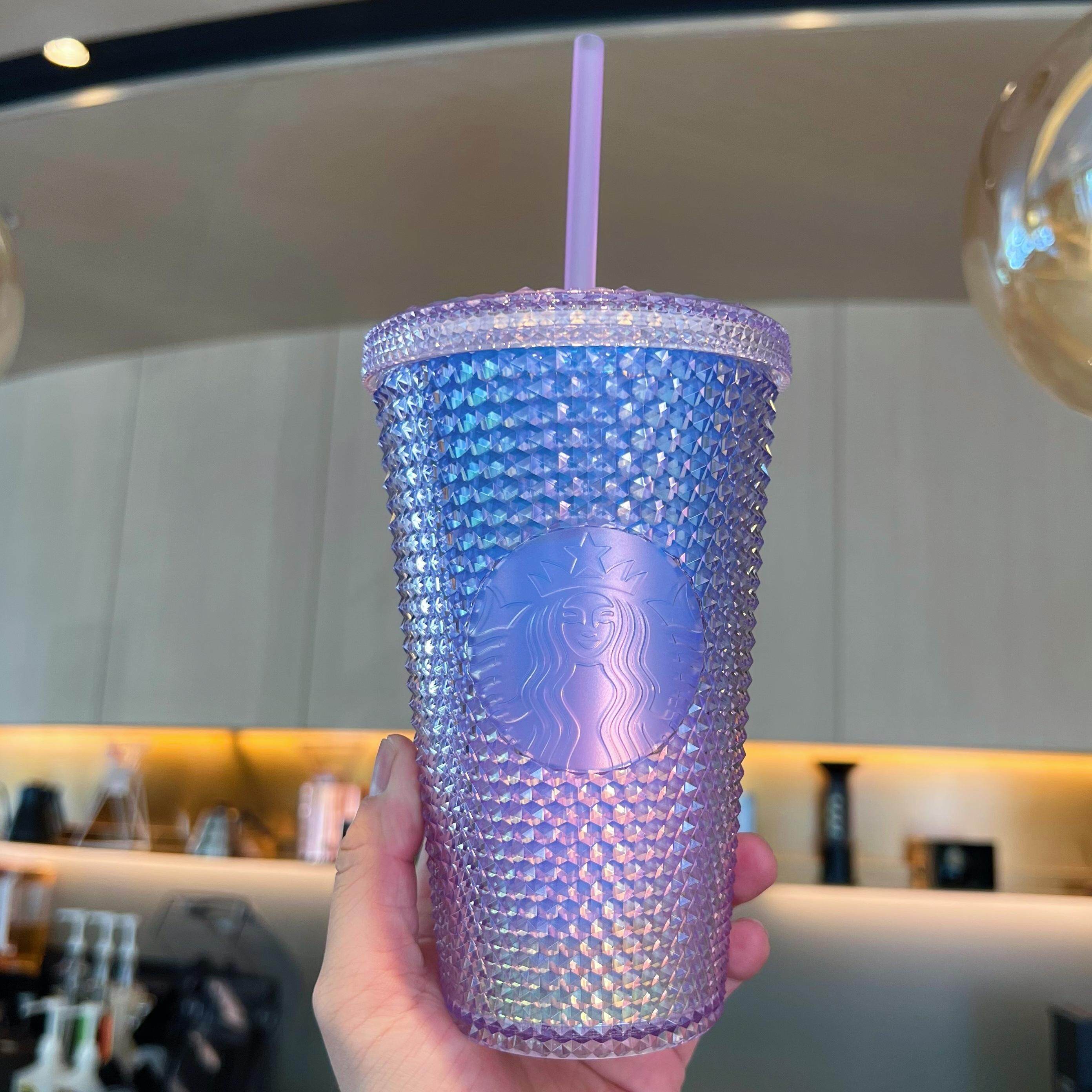 Starbuck Cửa Hàng Chính Thức Cốc Starbuck Quà Tặng Giáng Sinh Mới 2022 Cốc Ống Hút Đinh Tán Lấp Lánh Cốc Starbuck Phong Cách Giống Sầu Riêng Nữ Thần Kim Cương Cốc Starbuck