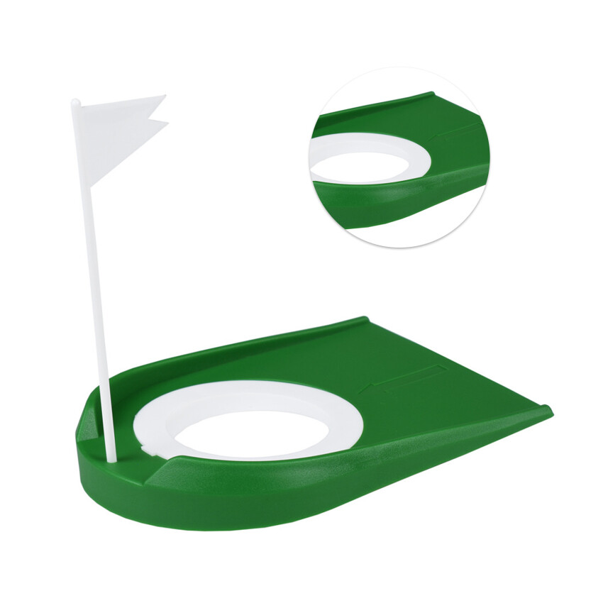 Indoor Outdoor Plastic Golf Putting Cup Practice Aids With Adjustable Hole White Flag Green Practice Aid Home Yard Outdoor Training