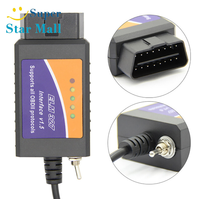 [In Stock] OBD2 USB Device ELM327 Compatible Interface with HS-CAN/MS-CAN Switch OBD2 Scanner