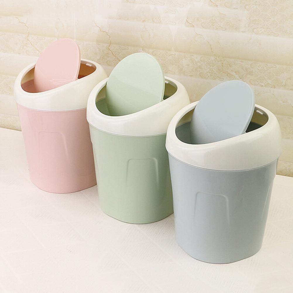 Thùng Rác Nhỏ Để Bàn Có Nắp, Thùng Rác Nhỏ Để Bàn Trong Nhà, Phòng Khách, Đầu Bàn Lật, Nắp Lật Nhỏ, Dùng Cho Gia Đình, Phòng Khách, Máy Tính Để Bàn, Cạnh Giường, Thùng Rác Bằng Nhựa
