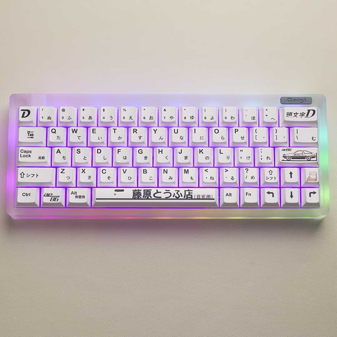 Ae86 Keycaps PBT dye-sub Cherry độ cao độ nghiêng nút bàn phím ban đầu D Keycap Tương thích với Cherry Gateron công tắc MX Bàn phím cơ