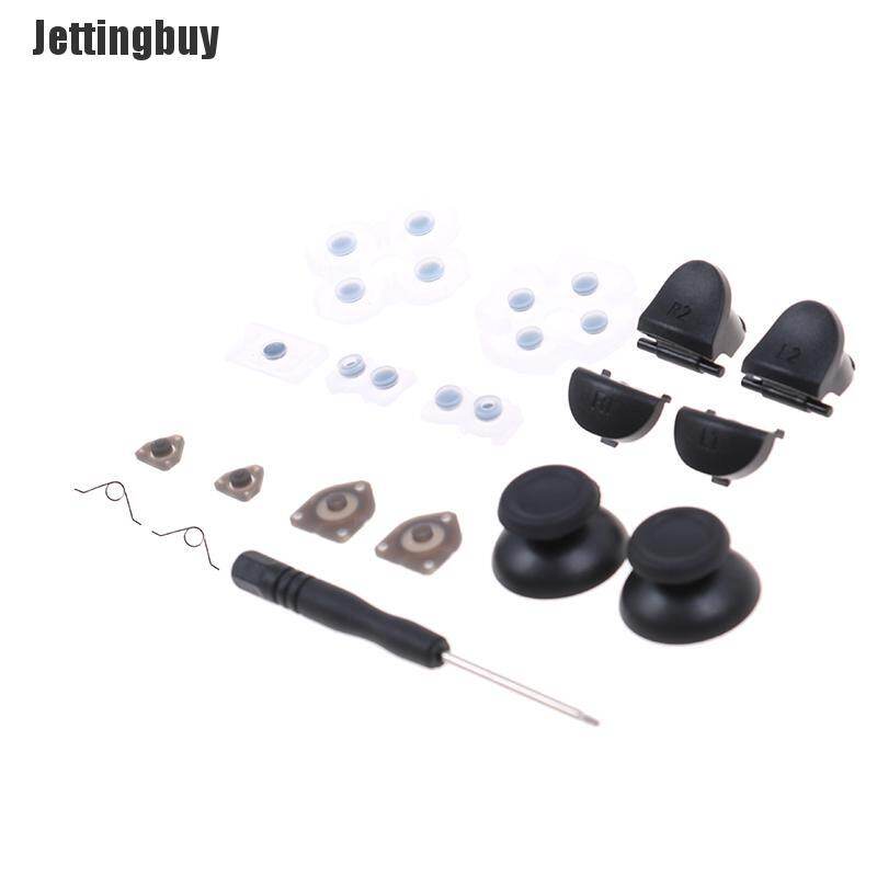 [Jettingbuy] 1Set PS4 Controller Part Trigger Buttons Analog Stick + Conductive Rubber Button
