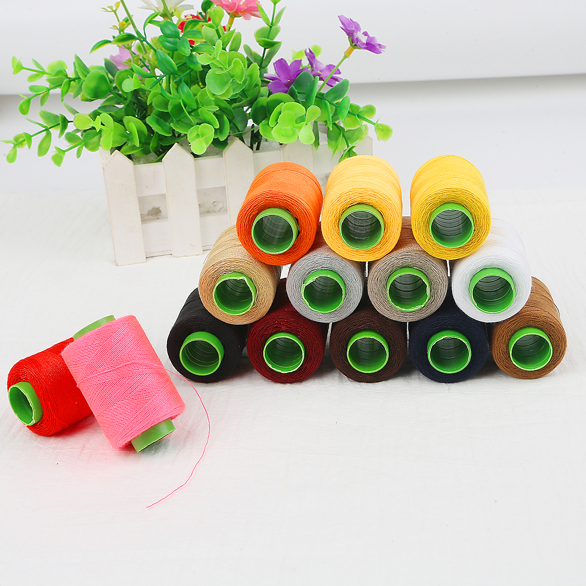 Chỉ Máy May 300 M/cuộn Chỉ Khâu Sợi Polyester Thêu Tay Cho Gia Đình Tự Làm Vá Quần Áo Phụ Kiện May Vá