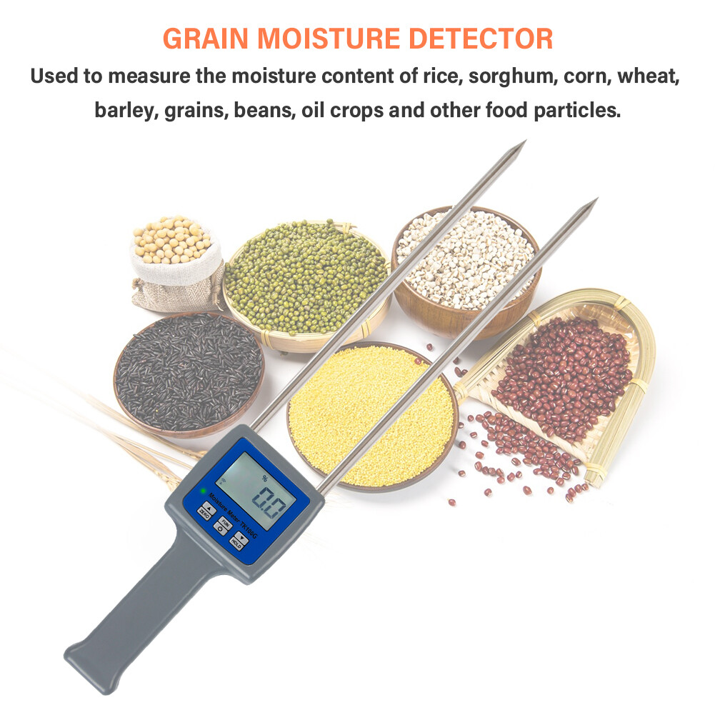 Yieryi TK100G Grain Moisture Meter Wheat Maize Corn Soya Beans Paddy Rice Sorghum flour Moisture Tester for Farming