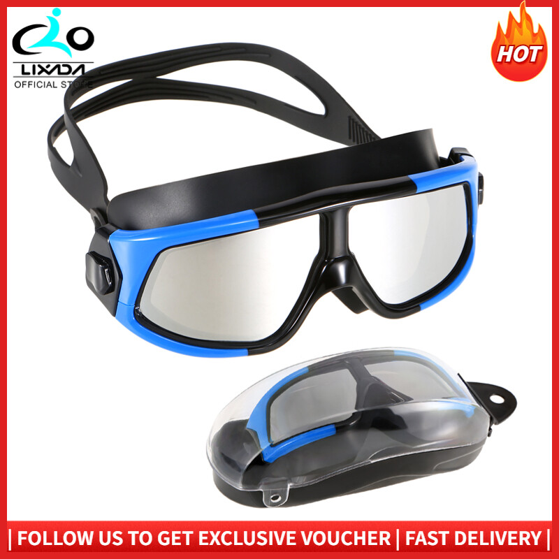 Professional Swim Goggles Women Men Adjustable Anti-Fog Wide View Swimming Goggles for Adults