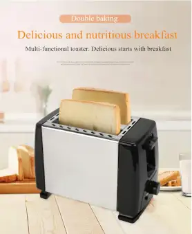 Olife 2 Slice Bread Pop Up Automatic Stainless Steel Breakfast Toasters Bread Maker For Home