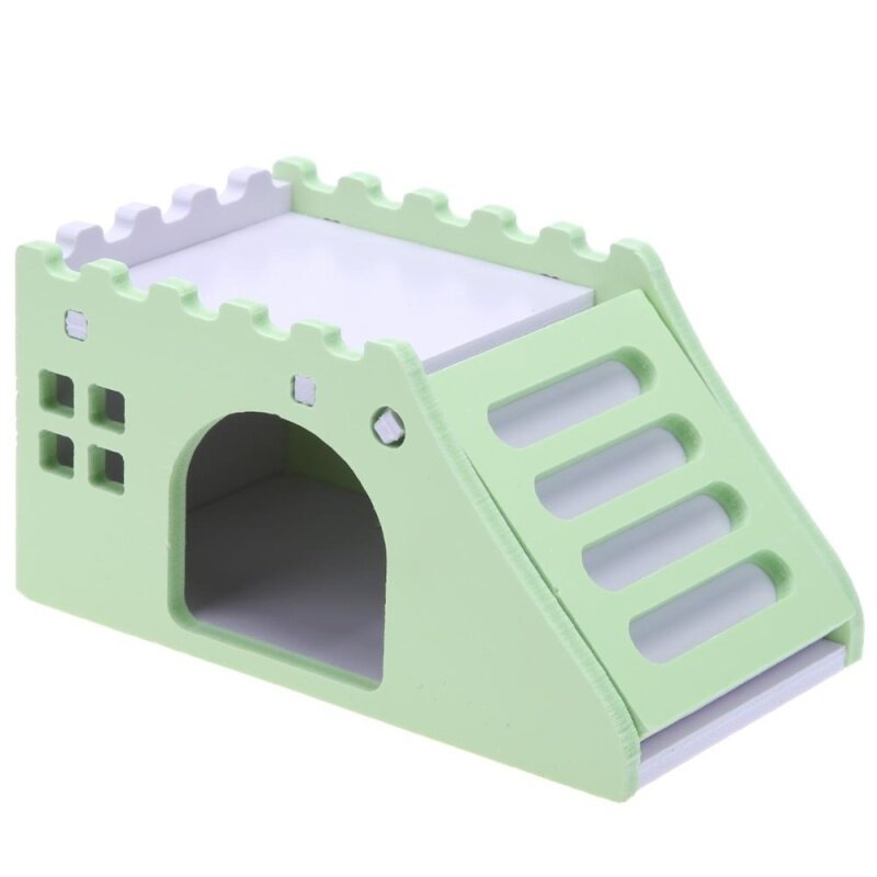 Hamster Cầu Thang Biệt Thự Nhà Ngủ Gấu Vàng Pet Nest Log Tủ