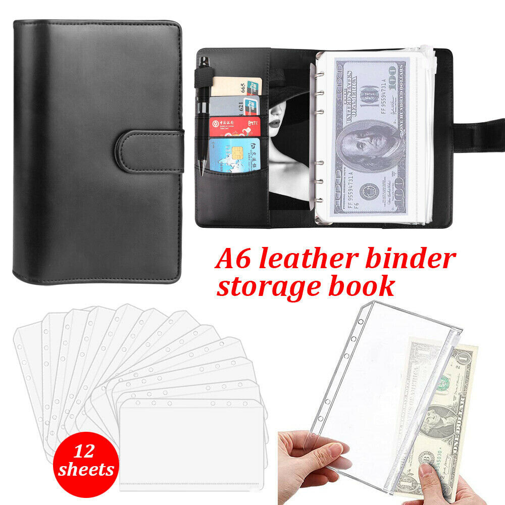Money Saving A6 Zipper Wallet Envelopes Notebook Planner