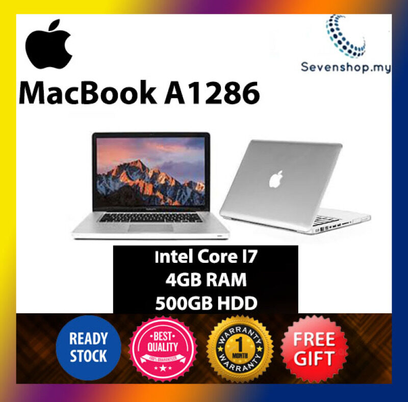 Mac book A1286 Intel core i7 4GB RAM 500GB HDD 15.4 INCH Malaysia