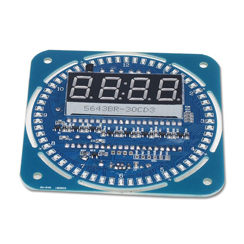 DS1302 creative temperature display clock DIY module rotating LED display electronic clock board