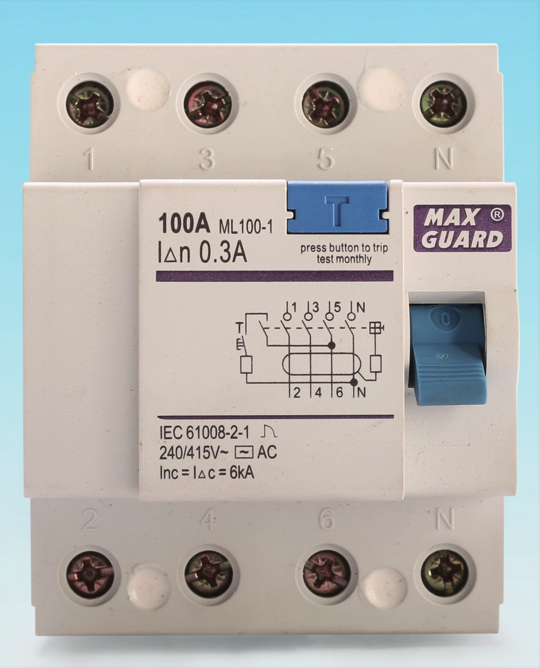 MAXGUARD RCCB 100A 4P 100mA 30/100/300mA TYPE AC Lazada 