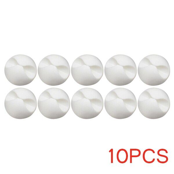 20pcs Cable Hub Clips Manager Round Fixing Wire Holder Clamp Car Dashboard Office Desk Organizer Self-Adhesive Fixed Clasp