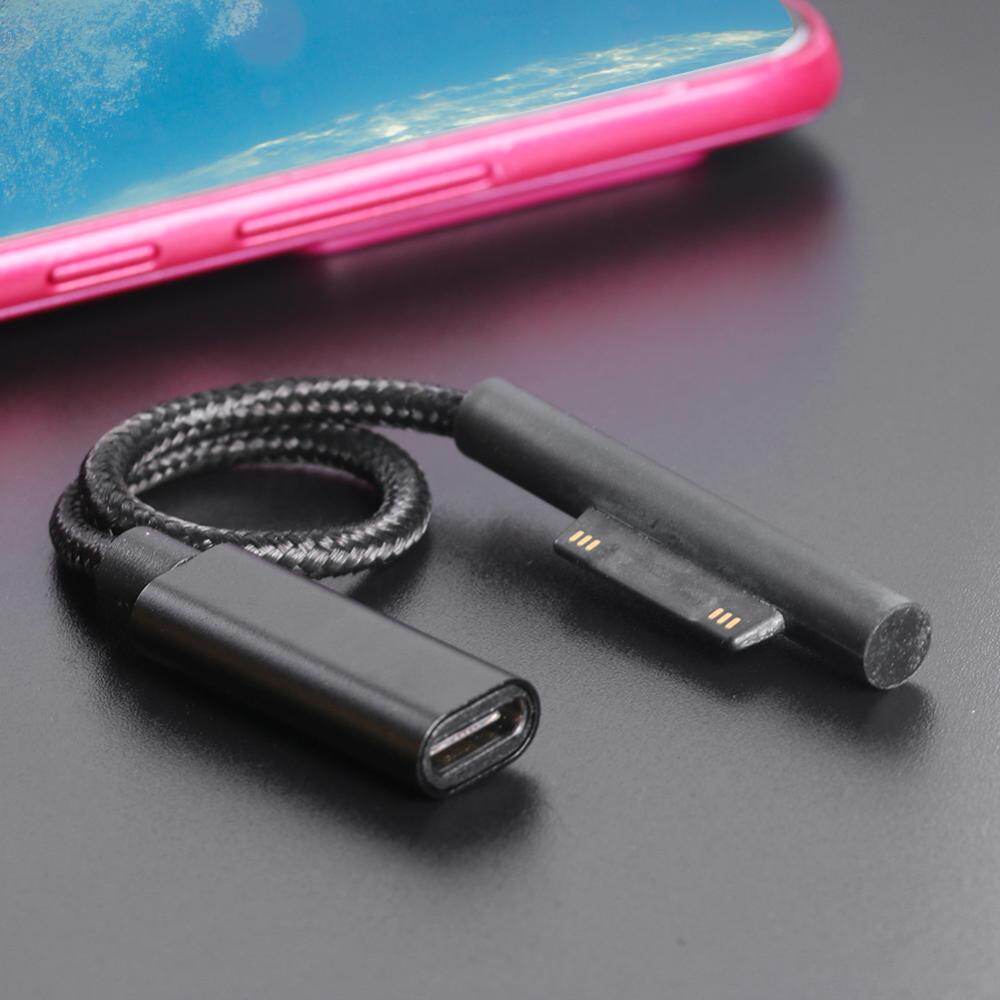 Braided 65W PD Fast Charging USB Type C Female Cable for Microsoft Surface Pro 5 Computer Accessory