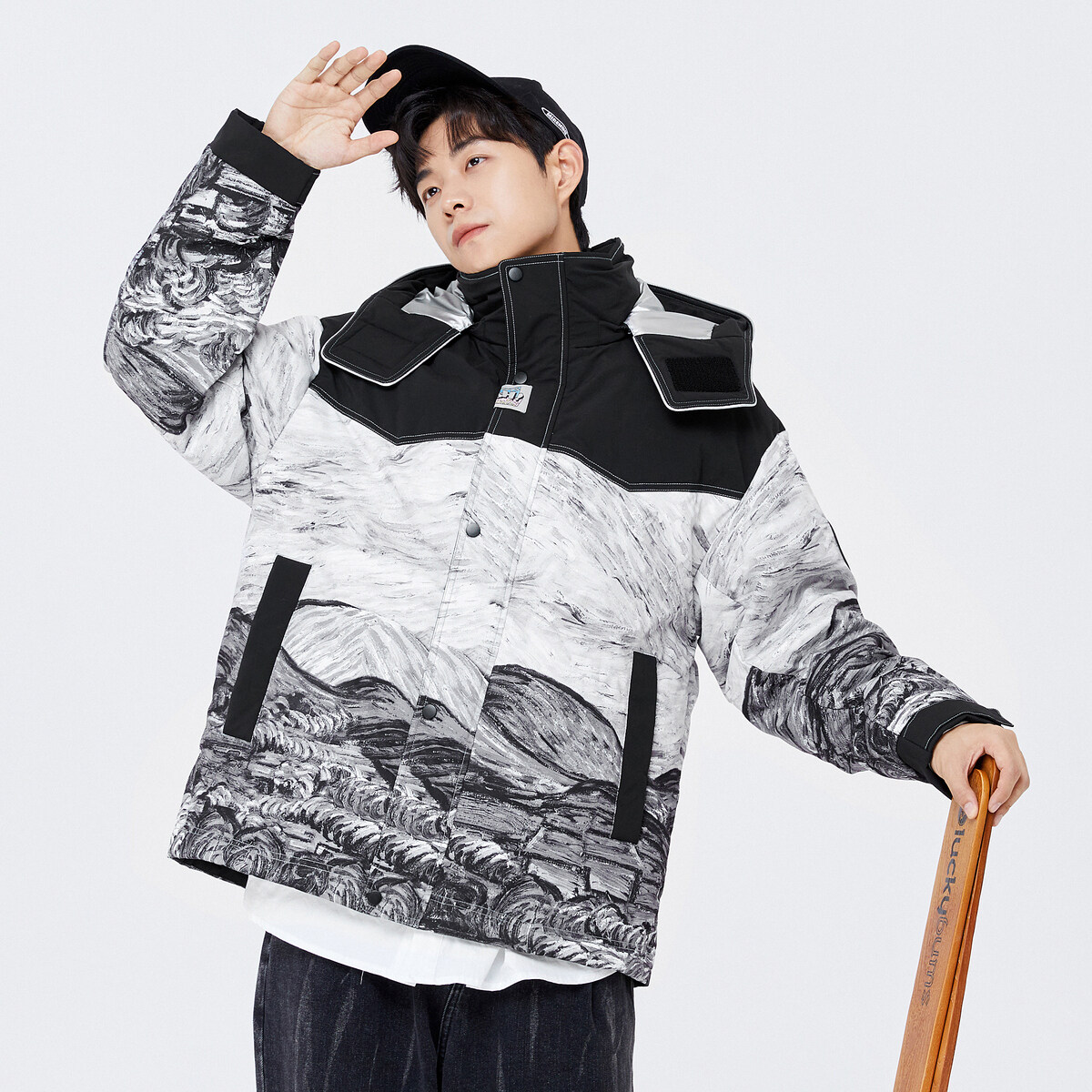 Semir Down Jacket Men Winter Loose Technical Jacket Urban Functional Style Spliced Tops Coat
