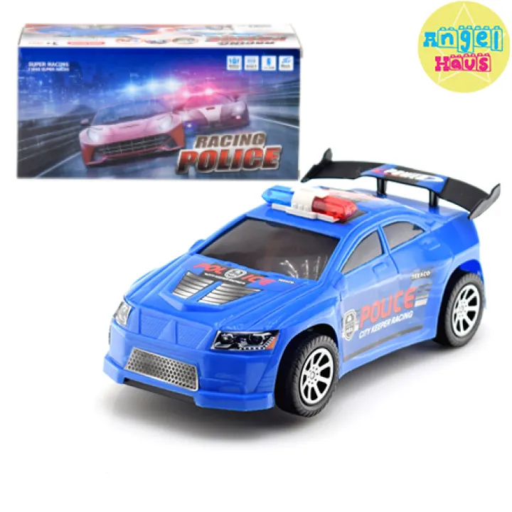 blue toy police car