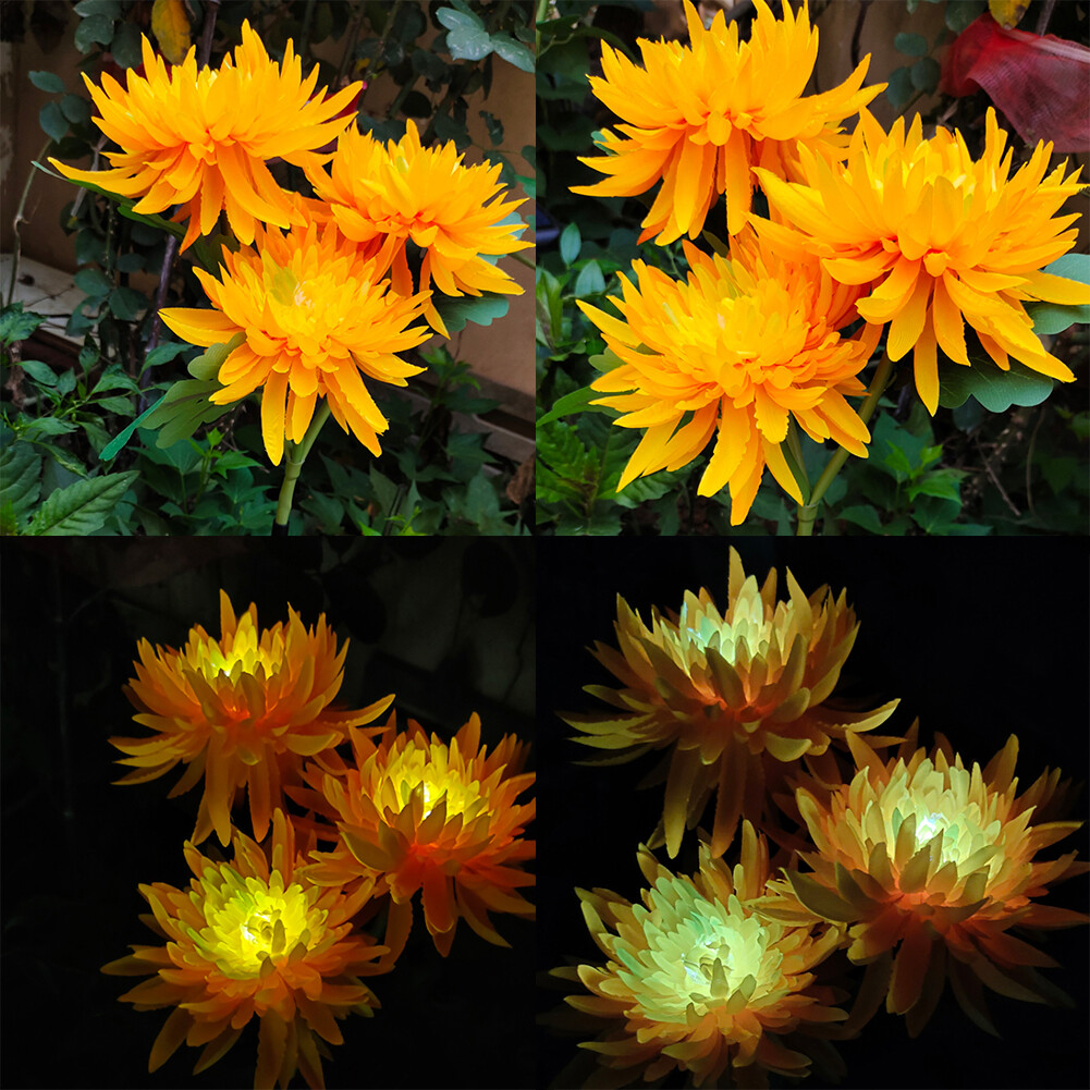 Luci Solari A Forma Di Peonia Per Esterno - 1 O 2 Pezzi, Batteria 600mAh, Accensione Automatica Notturna