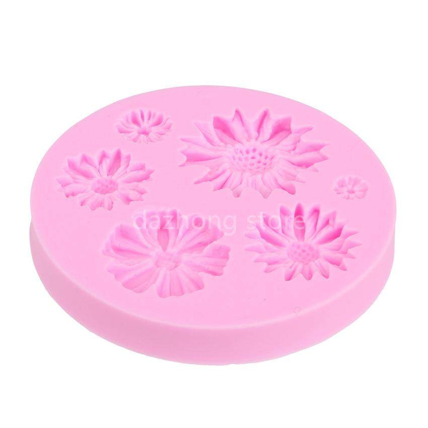 DZS Silicone Fondant Molder Daisy Hình (Hồng)