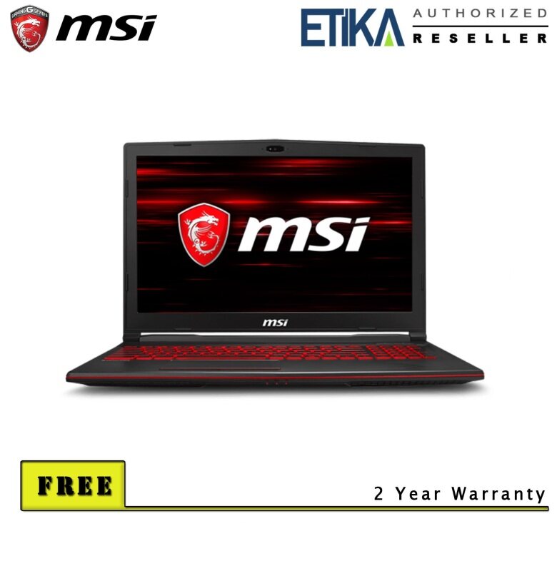 MSI GF63 9RCX-665 15.6 inch FHD Gaming Laptop (i5-9300H/ 4GB/ 256GB SSD/ 4GB GTX 1050Ti/ W10) Malaysia