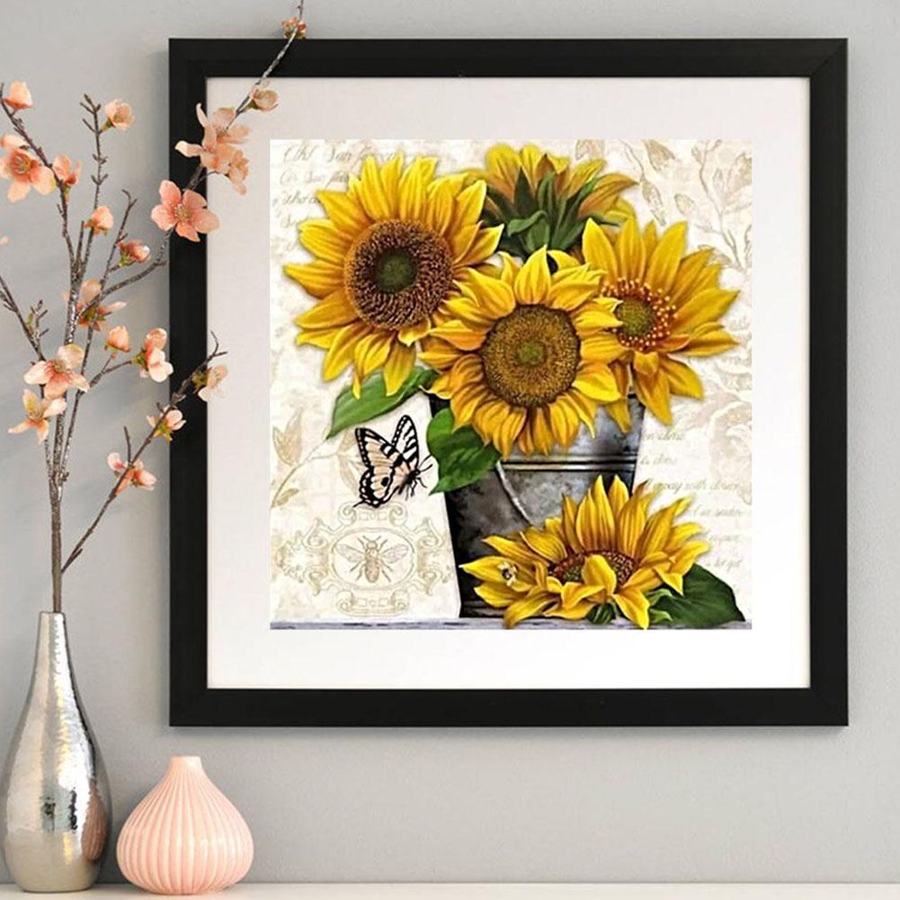 Sunflower 5D DIY Full Drill Diamond Painting Embroidery Kits Cross ...
