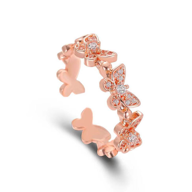 【HOMP】Opening adjustable ring butterfly dance ring adjustable