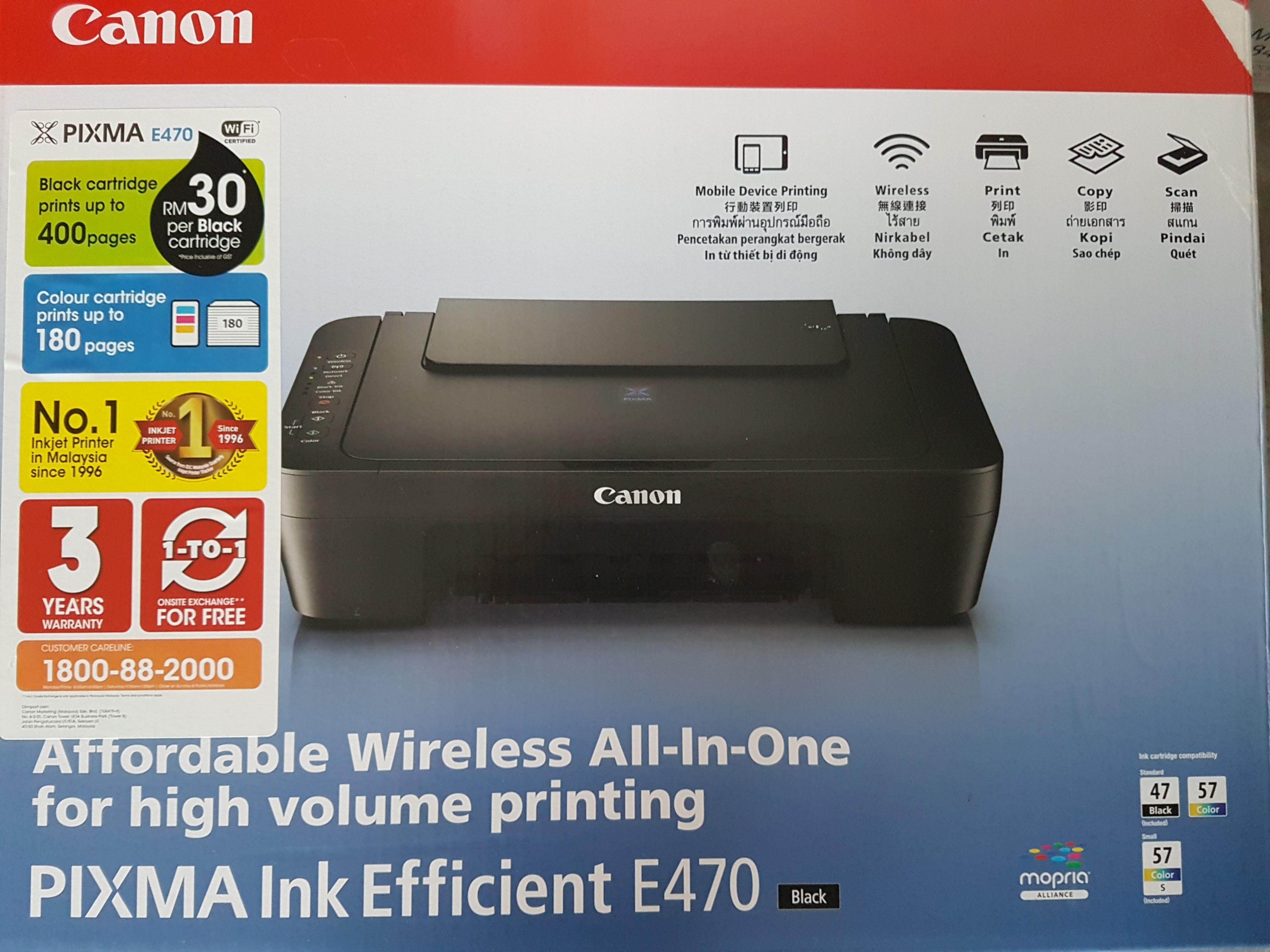 canon e470 wifi printer