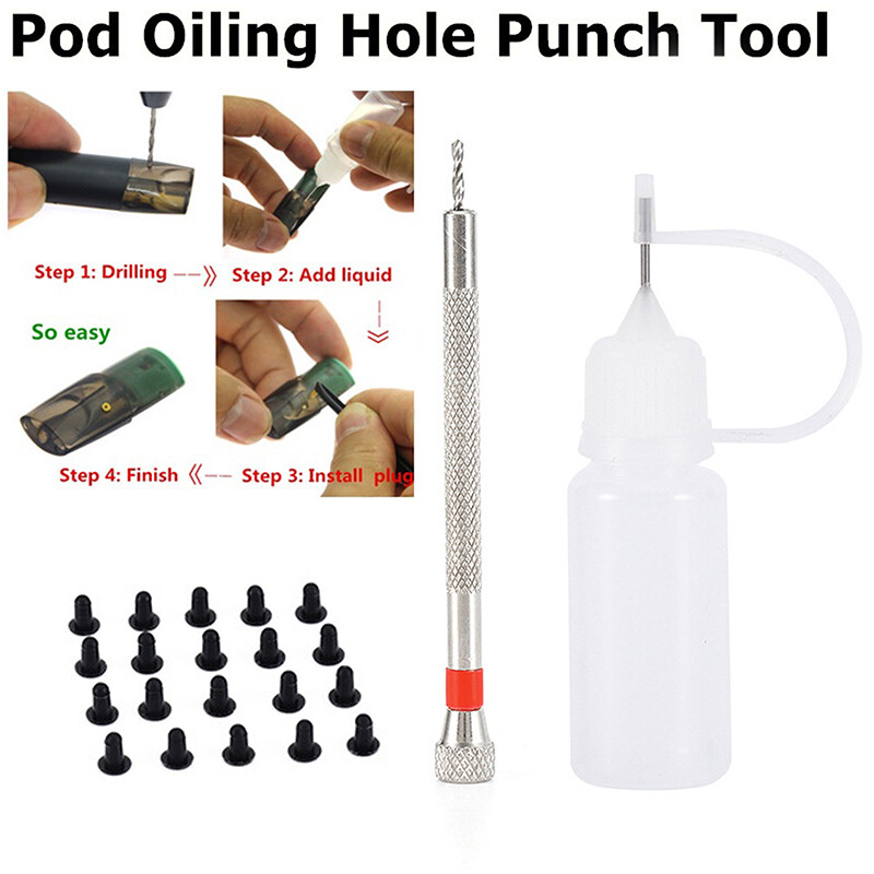 Universal Pod HoleRefillable Pod Tool Set For RELX Pod Punch Oiling Tool DIY Kit