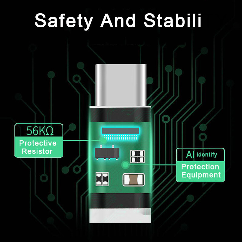 EL Stysle-Bộ Chuyển Đổi Từ Type C Sang Micro USB Bộ Chuyển Đổi TYPE-C Điện Thoại Thông Minh Android Bộ Chia Tách Tương Thích Truyền Dữ Liệu Sạc Cho Điện Thoại