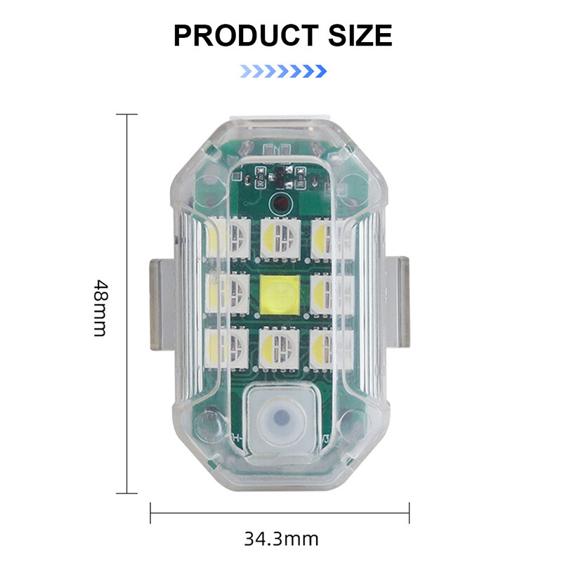 Seametal đèn Led nhấp nháy xe máy Đèn nhấp nháy sạc USB rung cảm biến đuôi đèn có điều khiển từ xa
