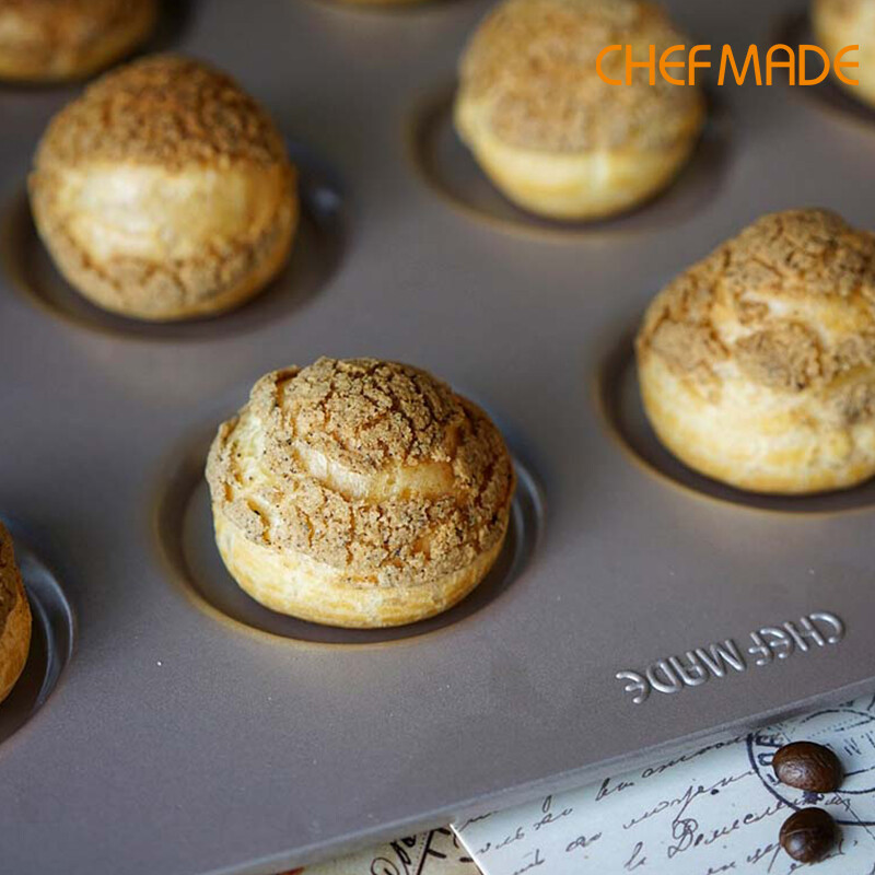Chefmade 12 Cup Khuôn Bánh Quy Nhỏ Khuôn Khuôn Bánh Quy Nướng Không Khuôn Hình Que Dụng Cụ Làm Bánh Wkoopie Pan Wk9405