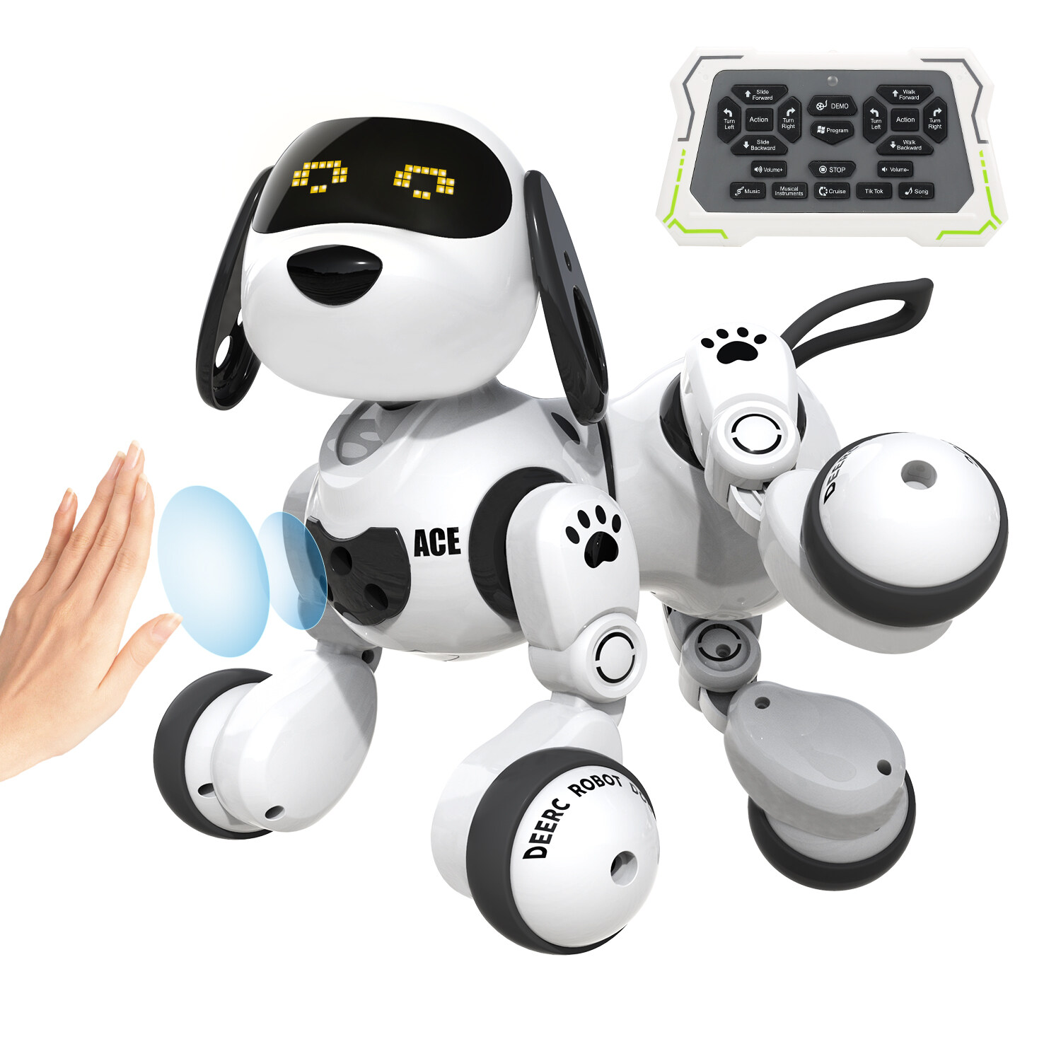 Đồ chơi robot DEERC cho trẻ em robot điều khiển từ xa có thể lập trình thông minh với cảm...