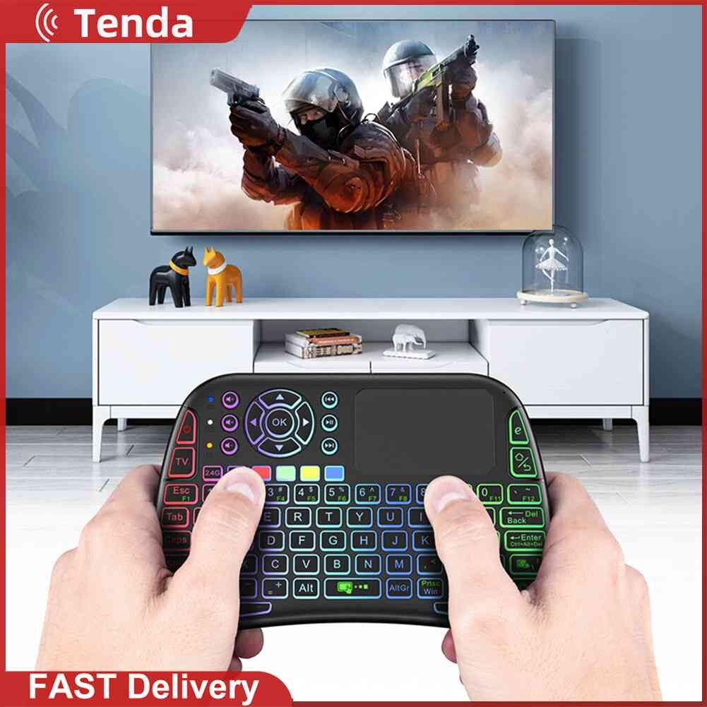 RGB Backlight Mini Wireless Keyboard With USB Receiver Keyboard for Mac OS Linux
