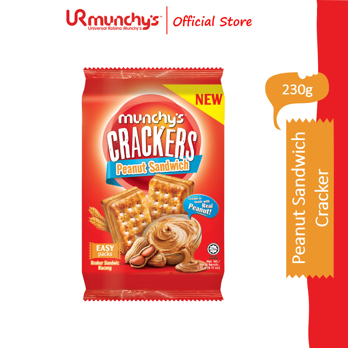 Munchy's Crackers Peanut Sandwich 230g 