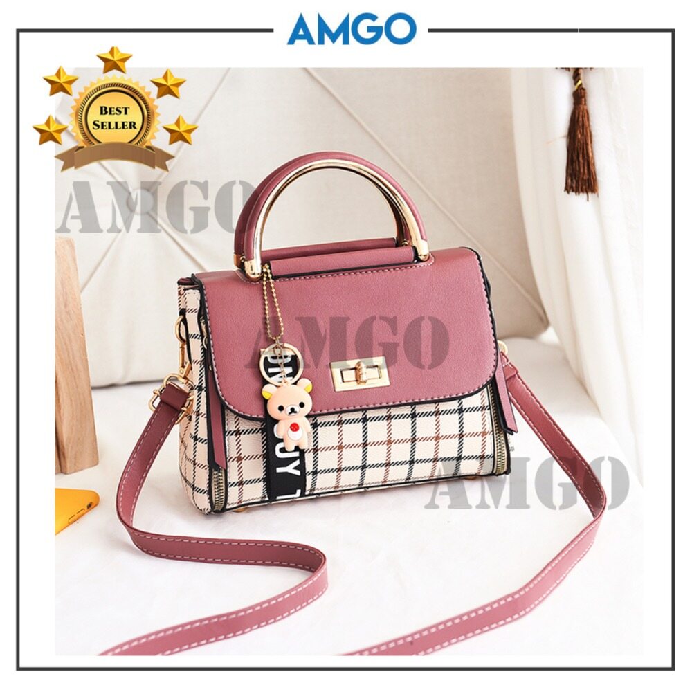 One Side Bag Stylish Sling Bags For College Girls AMGO [Pink