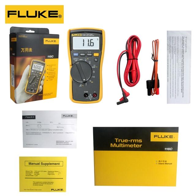 Fluke 115 True RMS Digital Multimeter 116 HVAC Display 117 Tester