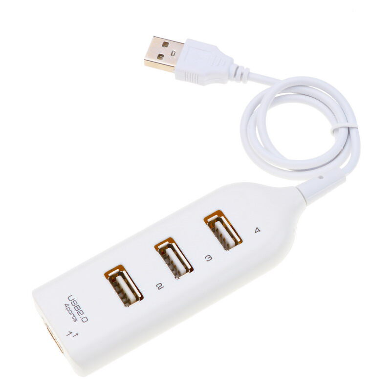 High Speed Usb Hub, 4 Port Splitter, Usb Adapter Mini Hub Laptop Computer Pc For Socket, Mac Windows for Notebook
