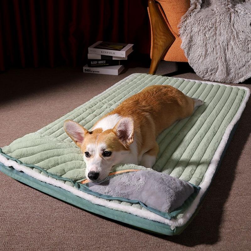Orthopedic Calming Dog Beds With Pillow Thicken Removable 3D Memory