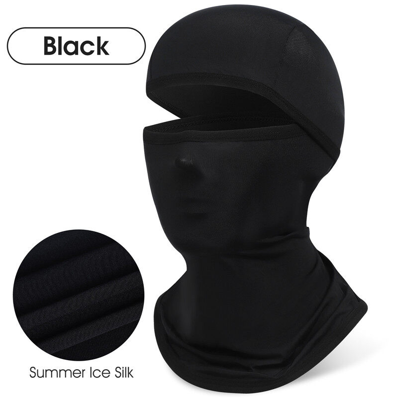 Summer Cycling Balaclava Full Face Mask Ice Silk Reusable Tube Mask For Men Anti-UV Bicycle Cap Bandana Mask For Motorcycle