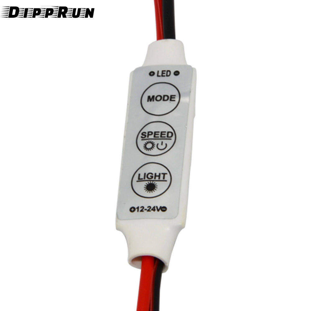 DIPPRUN Led Strip Light Controller 3 Key Dimmer Control 12v Single Color Brightness Dimmer Led Strip Lights Dimmer