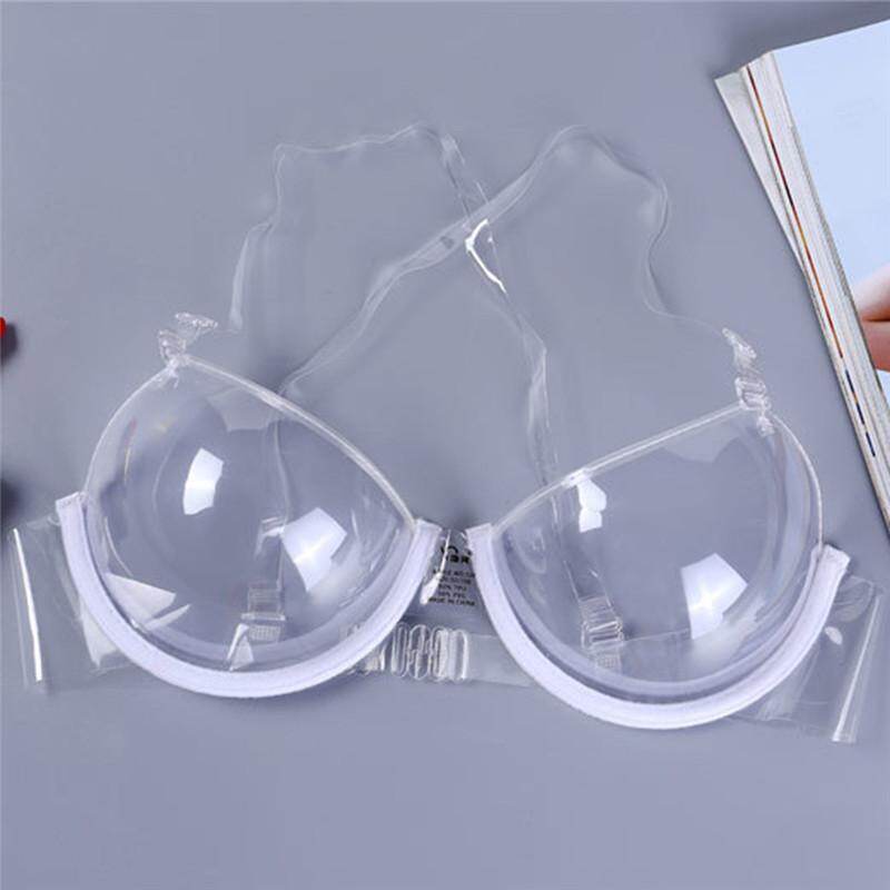 Transparent Clear Push Up Bra Strap Invisible Bras Women Underwire 3/4 Cup