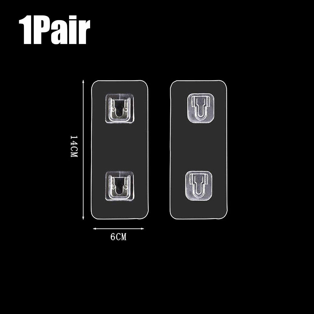 Double-Sided Adhesive Wall Hooks Multi-Purpose Wall-Mounted Strong Desktop Socket Fixer Kitchen Bathroom Organizer Holder