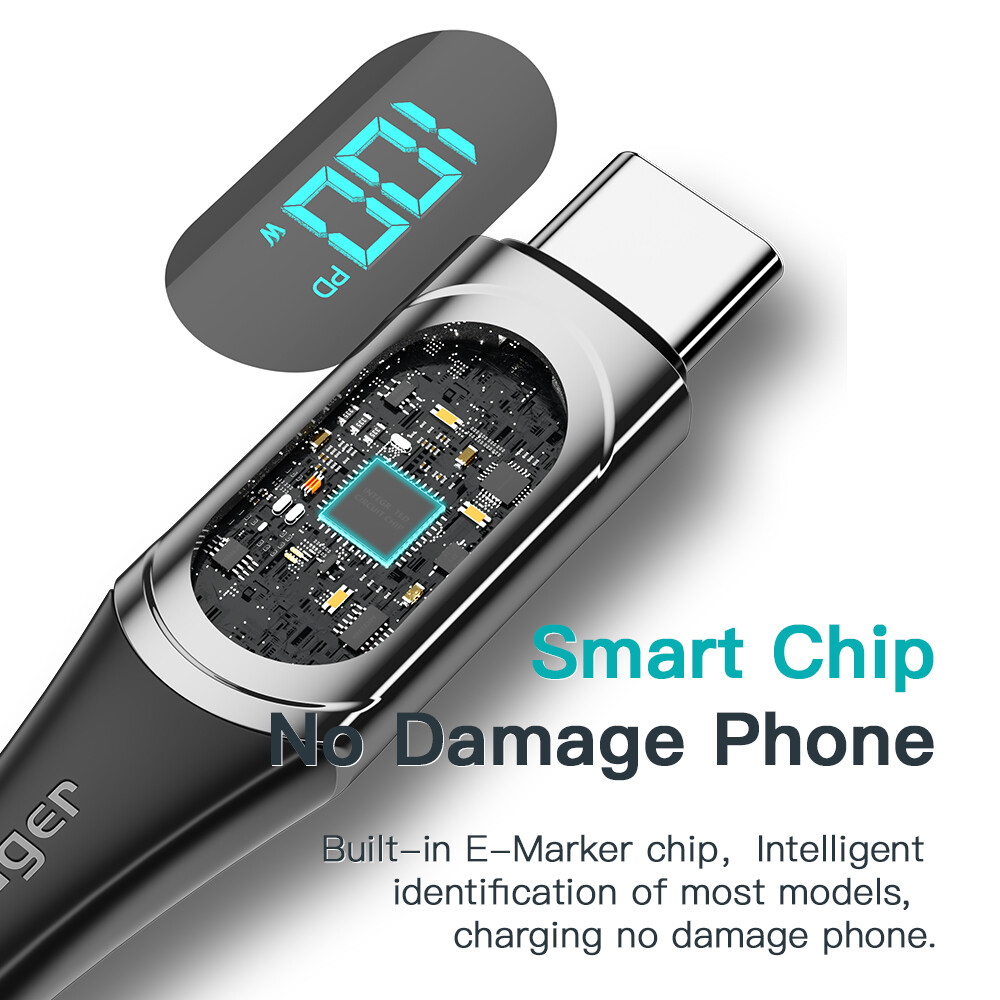 Essager Cáp USB Type C sang USB C Essager 100W/5A PD Sạc Nhanh
